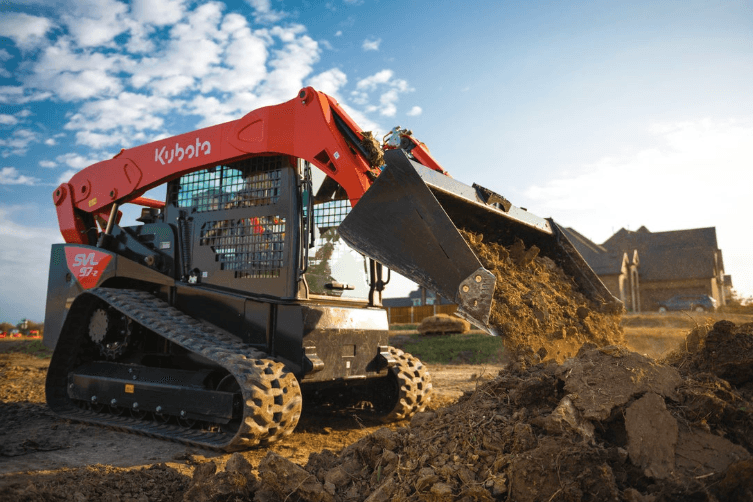 Track Loader moving dirt